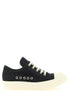 Rick Owens Black Calfskin Low Top Sneakers