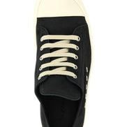 Rick Owens Black Calfskin Low Top Sneakers
