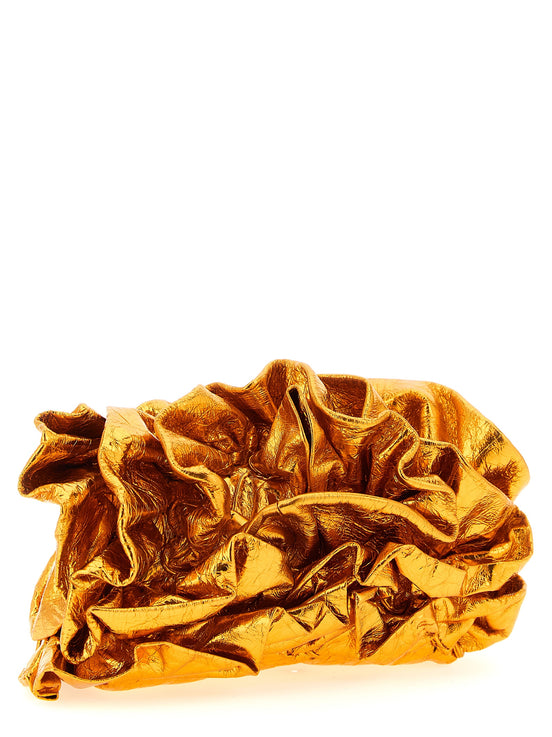 Dries Van Noten Orange Cowhide Clutch Bag