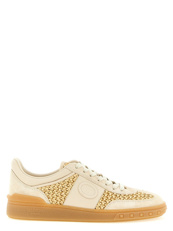 Valentino Garavani Beige Calfskin Low Top Sneakers