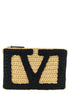 Valentino Garavani Black Viscose Clutch Bag