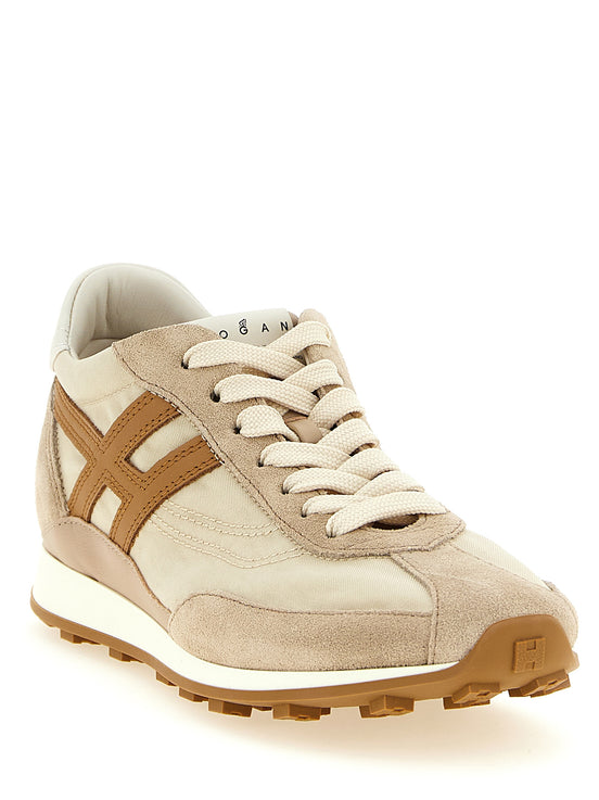 Hogan Beige Polyamide Athletic Sneakers