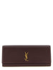 Saint Laurent Bordeaux Calfskin Clutch Bag