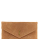 Saint Laurent Brown Lamb Leather Clutch Bag