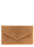 Saint Laurent Brown Lamb Leather Clutch Bag