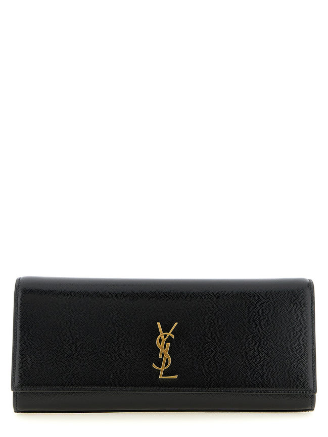 Saint Laurent Black Calfskin Clutch Bag