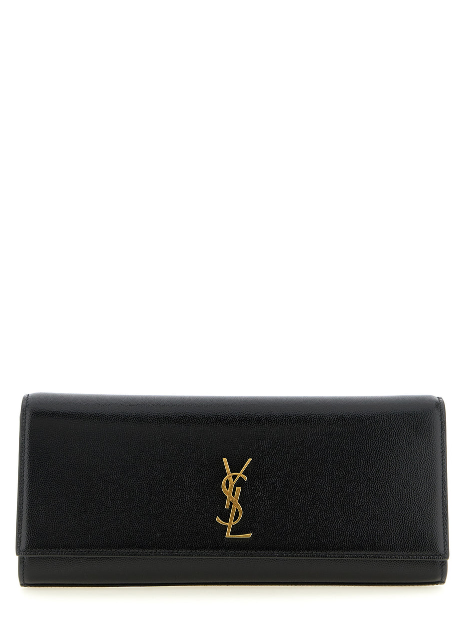Saint Laurent Black Calfskin Clutch Bag