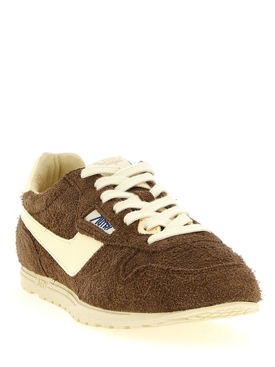 Autry Brown Cowhide Athletic Sneakers