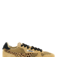Autry Beige Cotton Athletic Sneakers