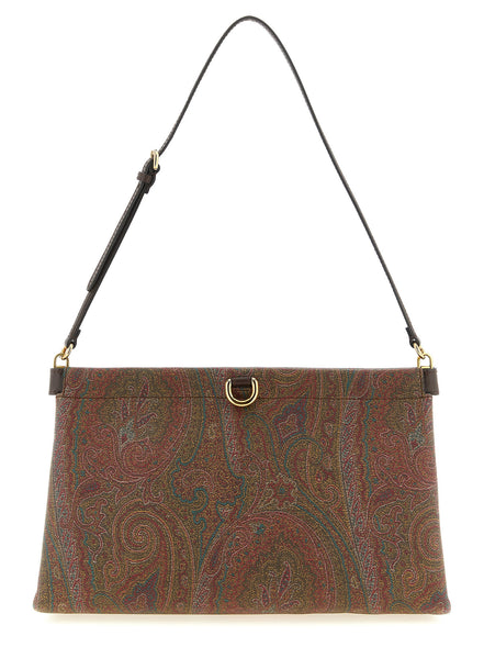 Etro Brown Cotton Clutch Bag