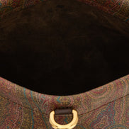 Etro Brown Cotton Clutch Bag