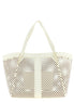Twinset White Leather Tote Bag