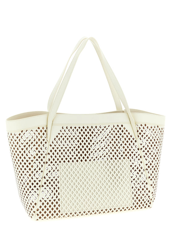 Twinset White Leather Tote Bag