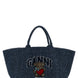 Ganni Blue Organic Cotton Tote Bag