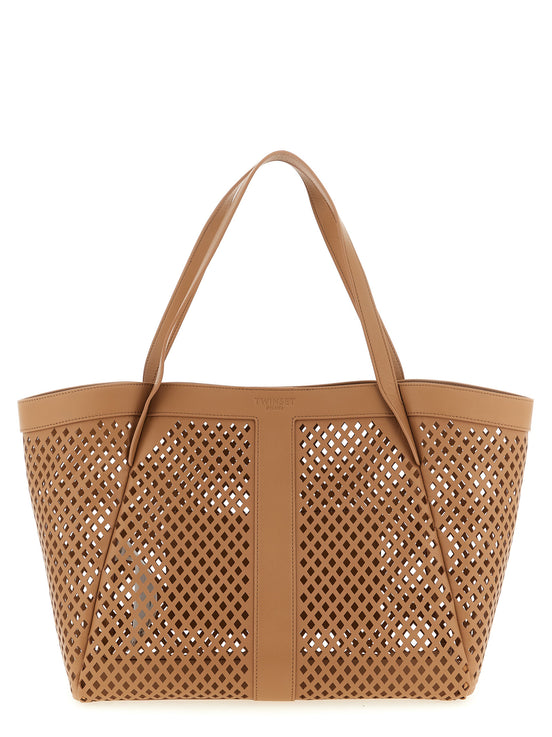 Twinset Brown Polyethylene Tote Bag