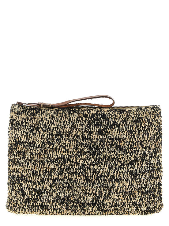 Ibeliv Bicolor Raffia Clutch Bag