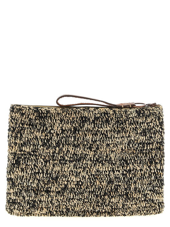 Ibeliv Bicolor Raffia Clutch Bag