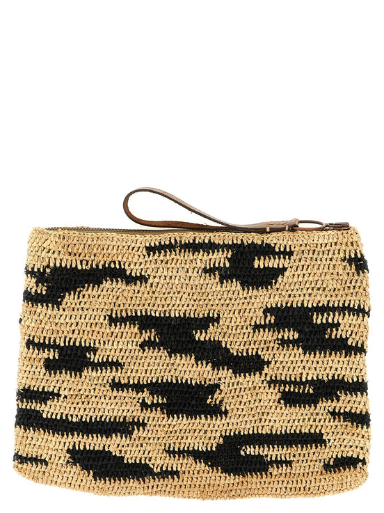 Ibeliv Multicolor Raffia Clutch Bag