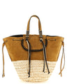 CUBA LAB Beige Leather Tote Bag