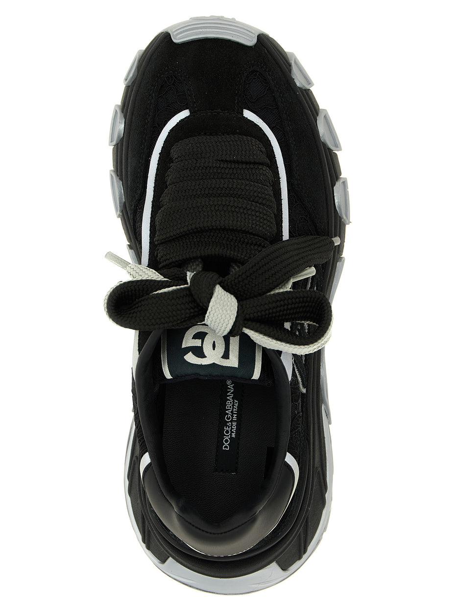 Dolce & Gabbana Black Polyamide Athletic Sneakers