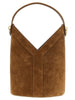 Saint Laurent Brown Calfskin Shoulder Bag