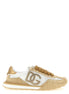 Dolce & Gabbana Beige Calfskin Athletic Sneakers