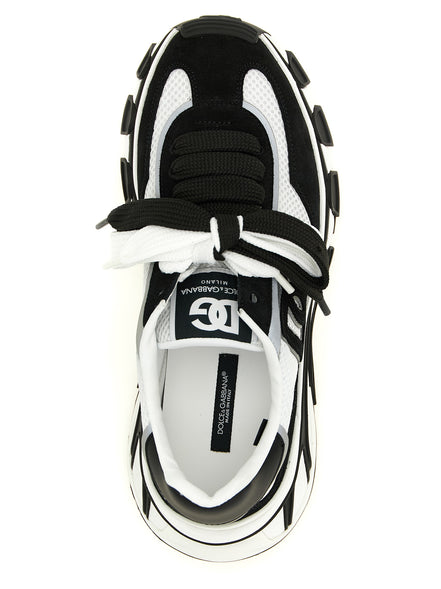 Dolce & Gabbana Bicolor Polyester Athletic Sneakers
