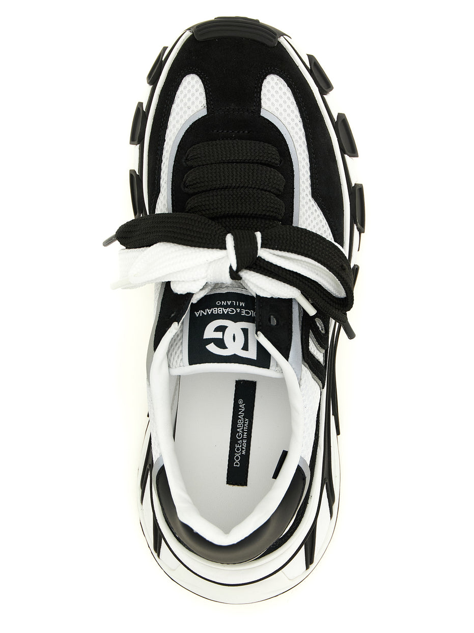 Dolce & Gabbana Bicolor Polyester Athletic Sneakers