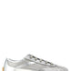Alexander McQueen Silver Leather Athletic Sneakers