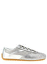 Alexander McQueen Silver Leather Athletic Sneakers