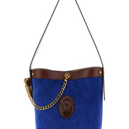 Versace Blue Calfskin Shoulder Bag