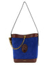 Versace Blue Calfskin Shoulder Bag