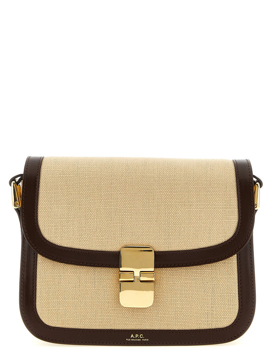 A.P.C. Beige Cotton Crossbody Bag
