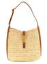 Saint Laurent Beige Raffia Shoulder Bag