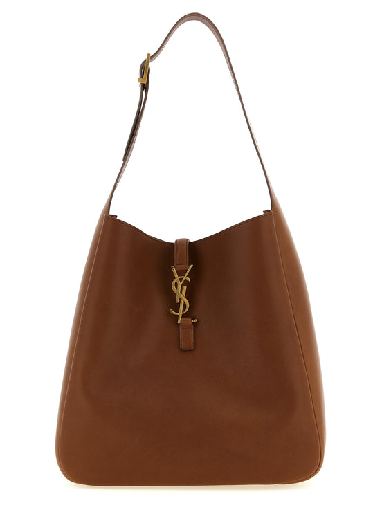 Saint Laurent Brown Calfskin Shoulder Bag