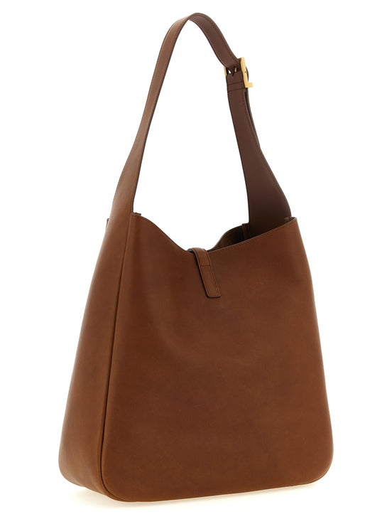 Saint Laurent Brown Calfskin Shoulder Bag