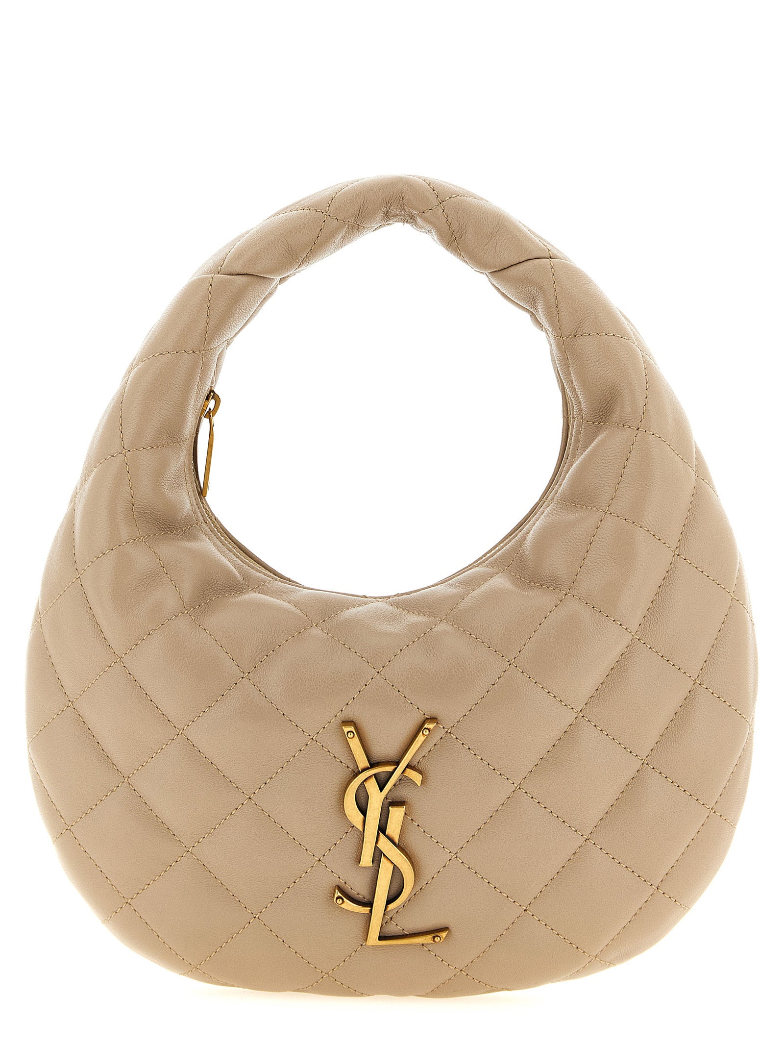 Saint Laurent Beige Lamb Leather Handbag