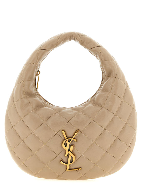Saint Laurent Beige Lamb Leather Handbag