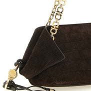 Ferragamo Brown Goatskin Shoulder Bag