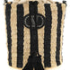 Valentino Garavani Black Straw Shoulder Bag