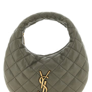 Saint Laurent Gray Lamb Leather Handbag
