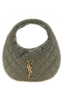 Saint Laurent Gray Lamb Leather Handbag