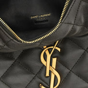 Saint Laurent Brown Lamb Leather Handbag