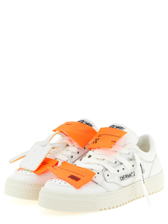 Αθλητικά παπούτσια Off-White από λευκό δέρμα μοσχαριού