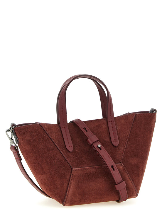 Brunello Cucinelli Bordeaux Calfskin Handbag