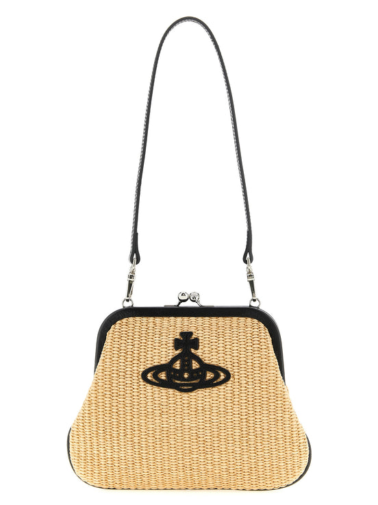 Vivienne Westwood Beige Cotton Clutch Bag