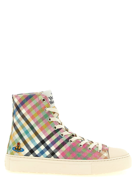 Vivienne Westwood Multicolor Cotton High Top Sneakers