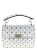 Valentino Garavani Silver Lamb Leather Shoulder Bag
