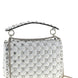 Valentino Garavani Silver Lamb Leather Shoulder Bag