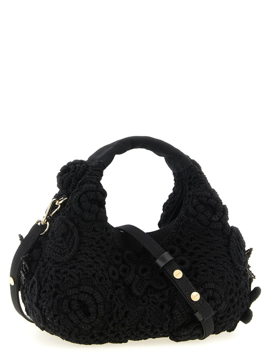 Ganni Black Organic Cotton Handbag